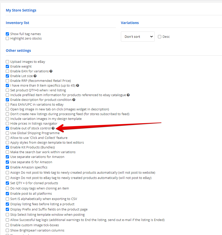 Using the Out-of-Stock Feature