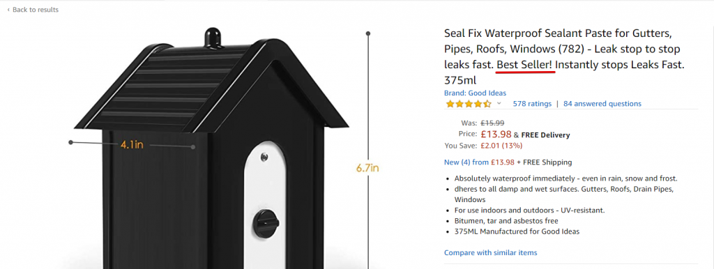 Do not use Best Seller in your amazon Titles