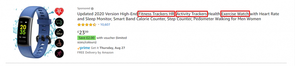 optimizing Amazon listing titles with keywords